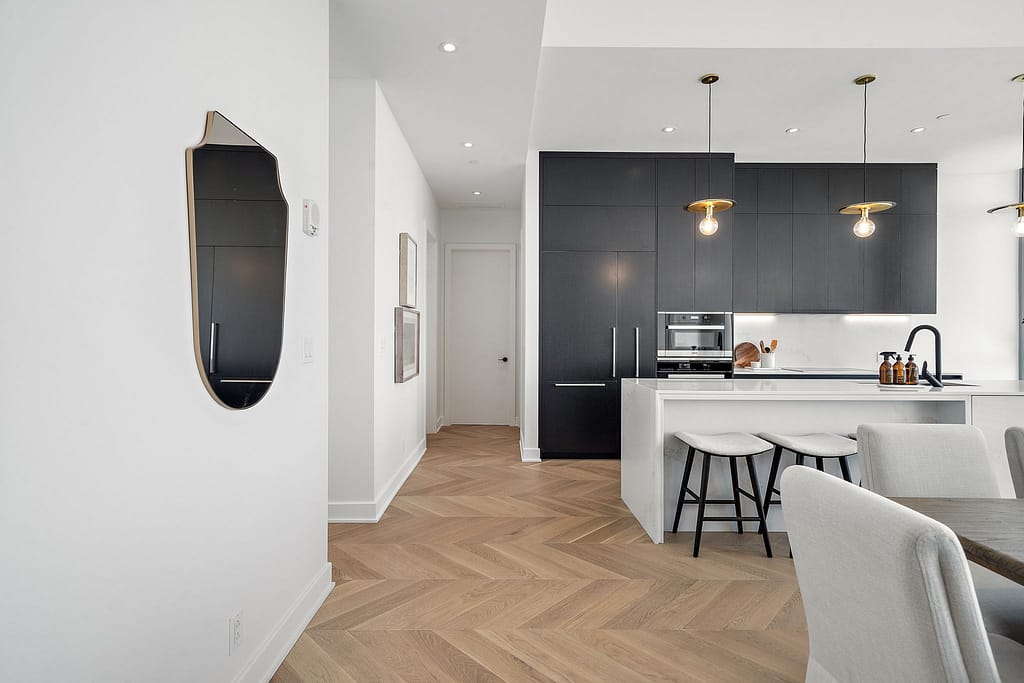 Victoria on the park condo project Kitchen space