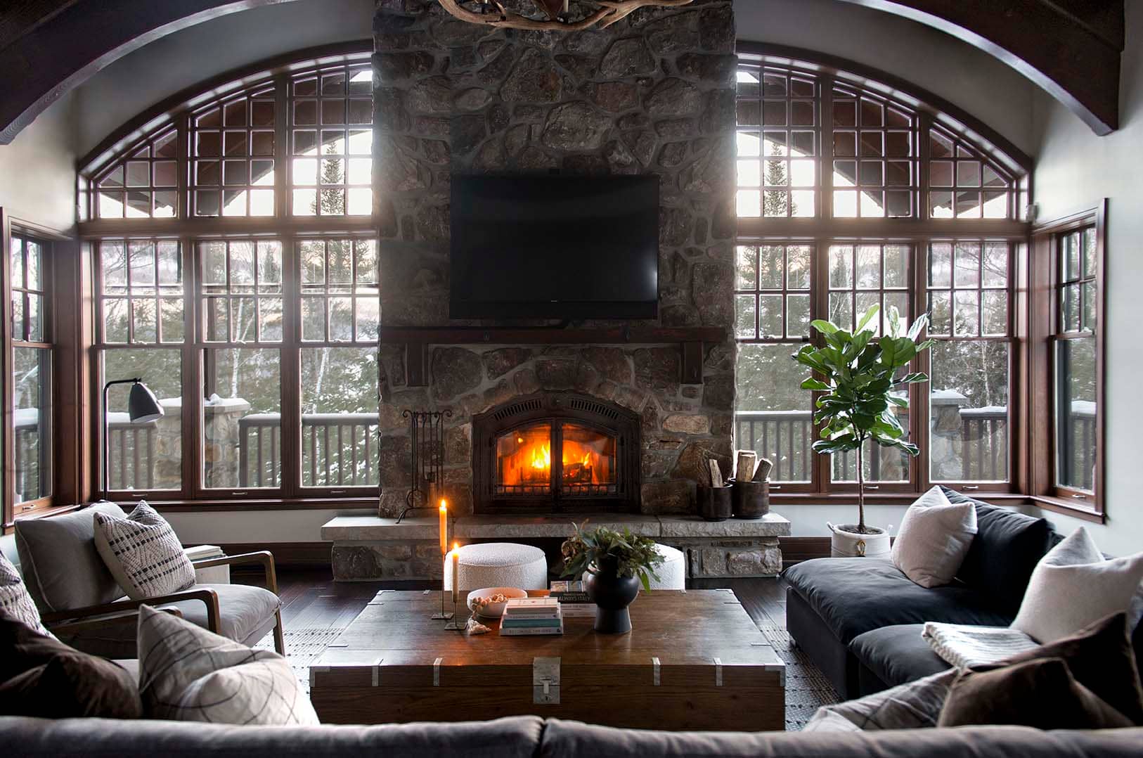 Living room in Tremblant